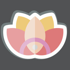 Sticker Flower. related to Indigenous People symbol. simple design editable. simple illustration