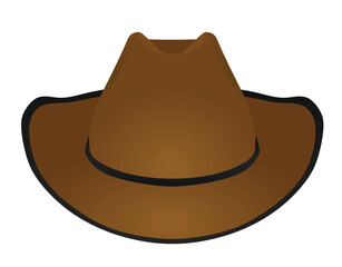 Cowboy brown hat. vector illustration