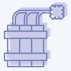 Icon Dynamite. related to Mining symbol. two tone style. simple design editable. simple illustration
