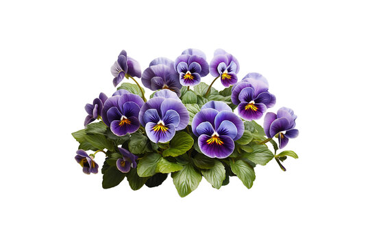 Pansy Plant on transparent background.