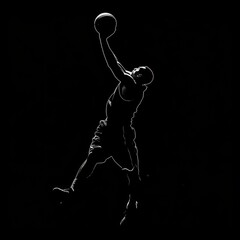 A basketball player wallpaper with black background