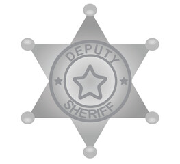 Deputy sheriff badge. vector illustration