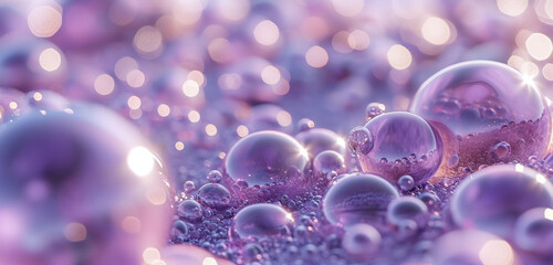 Muted lavender orbs gently twirl, creating a serene dance of calm and tranquility.