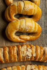 Pastry Pleasures: Assorted Pastries from Above in 4K Photo