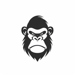 Naklejka premium Monkey Vector Logotype, Generative AI