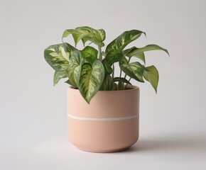 Potted plant with green leaves