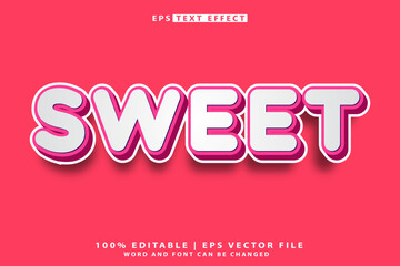sweet editable text effect graphic style