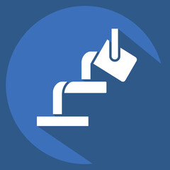 Icon Melted. related to Mining symbol. long shadow style. simple design editable. simple illustration