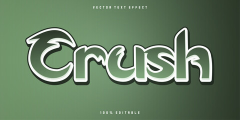 Crush stone text effect, editable quake and broken text style - obrazy, fototapety, plakaty