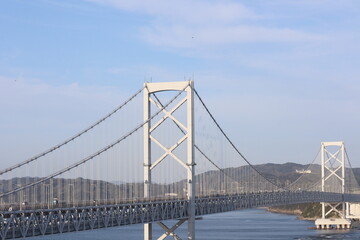 徳島県鳴門市のお茶円展望台から見た大鳴門橋
