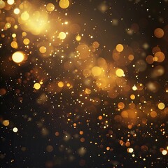 Fototapeta na wymiar golden sparkling lights Festive background with texture. bokeh and shooting stars. generative ai