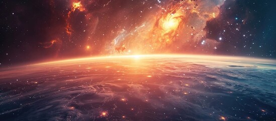 Captivating Stellar Odyssey Boundless Cosmic Panorama of Radiant Celestial Phenomena - obrazy, fototapety, plakaty