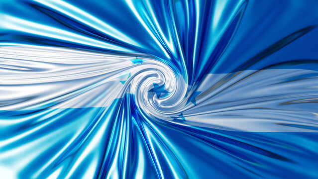 Ethereal Swirl: Honduras Flag in Dynamic Whirlpool of Blue and White