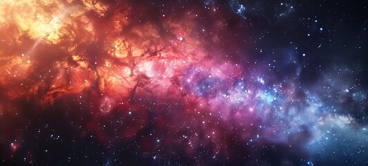 galactic space background. beautiful nebula galaxy. generative ai