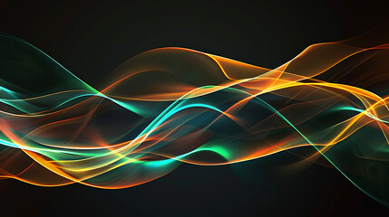 Naklejka premium Luminous Rhapsody: Abstract Light Symphony. Generative AI