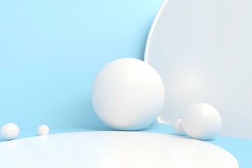 Fototapeta na wymiar white eggs on blue background made by midjourney