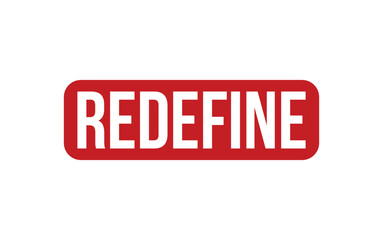 Redefine Stamp. Red Redefine Rubber grunge Stamp