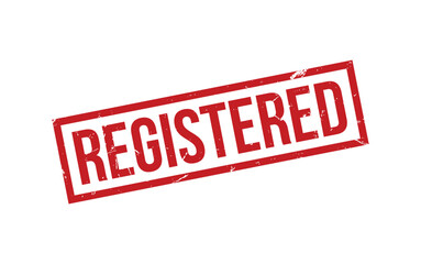 Registered Stamp. Registered Rubber grunge Stamp Seal