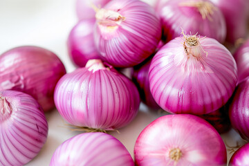 tasty and healthy red onions, cloves full of vitamines and antioxidants