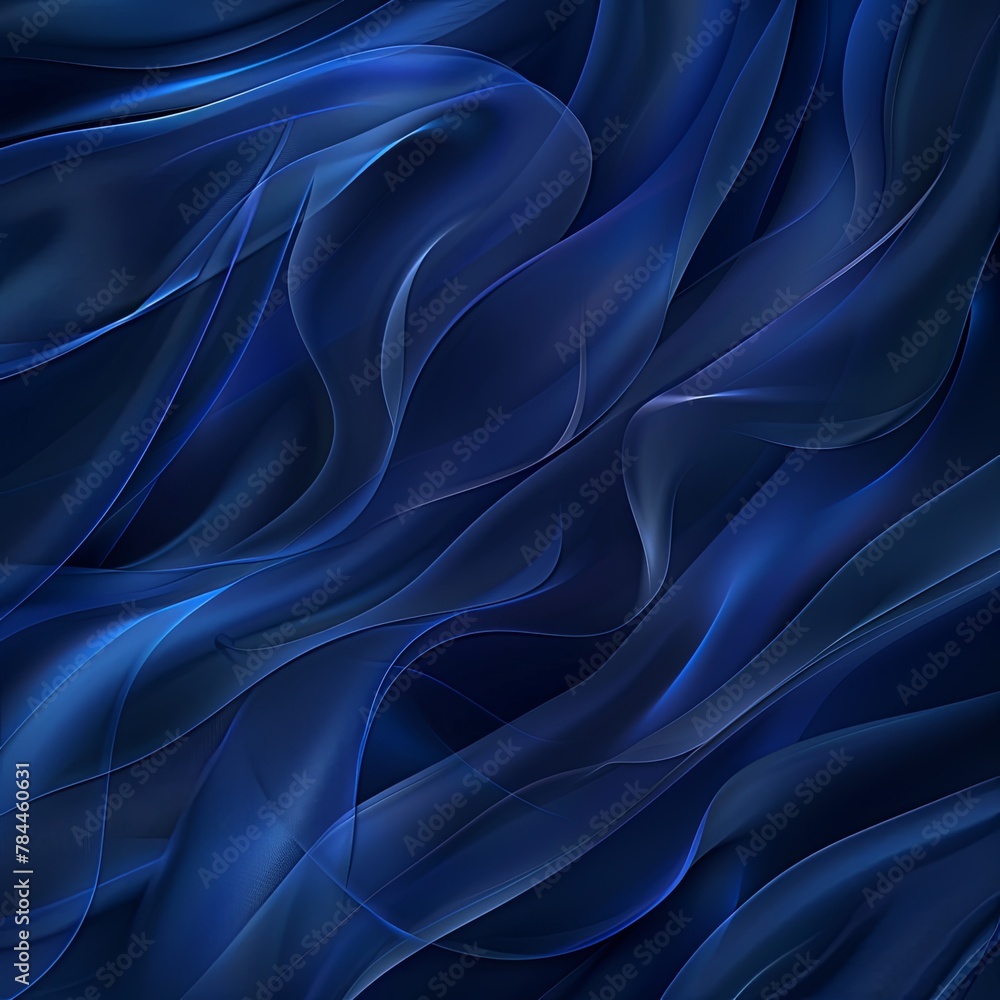 Poster dark blue color. abstract dark elegant background with space for design. soft wavy folds. drapery. g