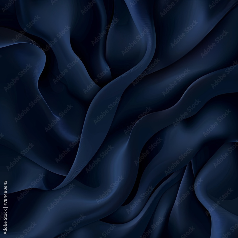 Poster dark blue color. abstract dark elegant background with space for design. soft wavy folds. drapery. g