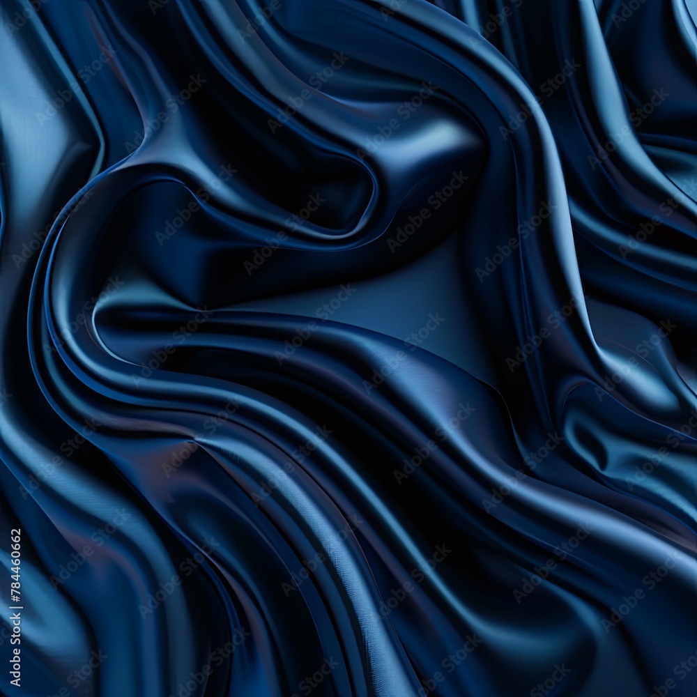 Poster dark blue color. abstract dark elegant background with space for design. soft wavy folds. drapery. g