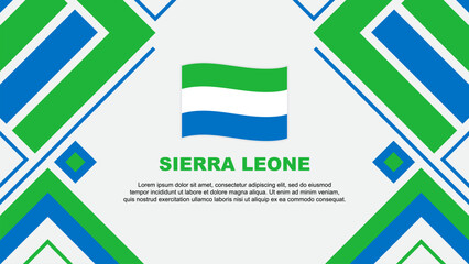 Sierra Leone Flag Abstract Background Design Template. Sierra Leone Independence Day Banner Wallpaper Vector Illustration. Sierra Leone Flag
