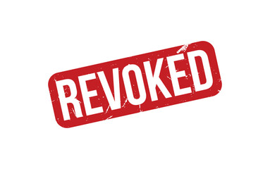 Revoked Stamp. Red Revoked Rubber grunge Stamp - obrazy, fototapety, plakaty