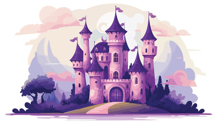 Mystical castle with rooms that change shape and si - obrazy, fototapety, plakaty