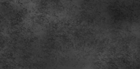 Dark black wall grunge textured concrete backdrop background. Panorama dark grey black slate gradient background or texture. Vector black concrete texture. Stone wall background.