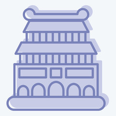 Icon Beijing. related to Capital symbol. two tone style. simple design editable. simple illustration