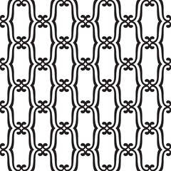 Seamless pattern. Ornament of lines and curls. Linear abstract background.