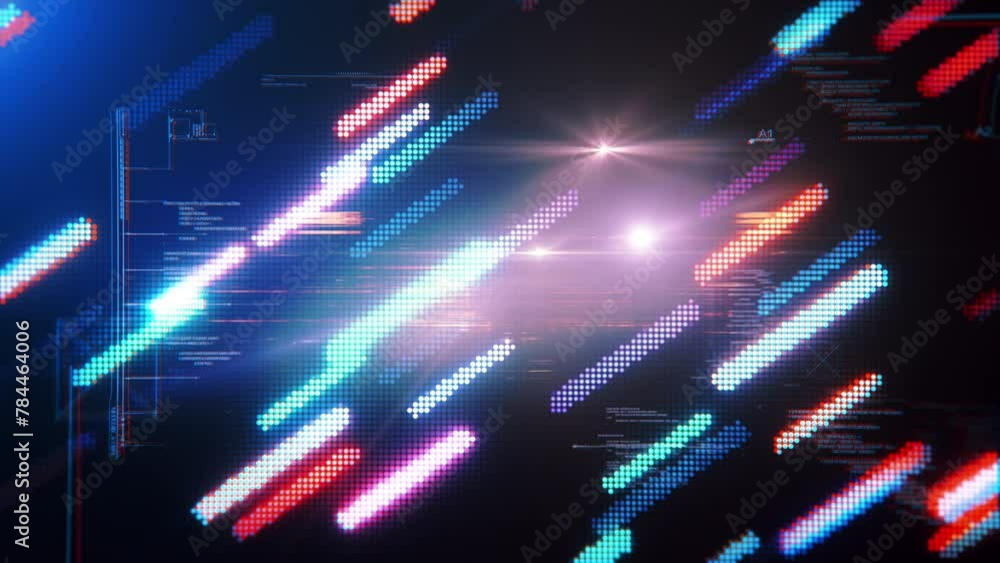 Aufkleber abstract animation of thanks for watching gold glitch text effect animation digital sci fi hitech ci
