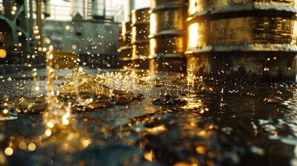 A close up of a puddle of water on a street. Suitable for urban concepts