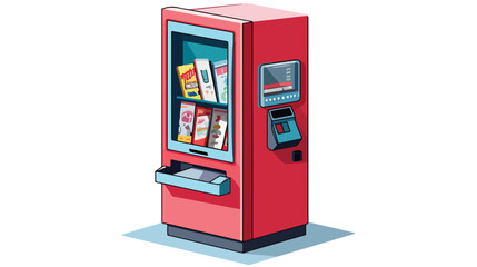 Newspaper vending machine icon. Simple illustration