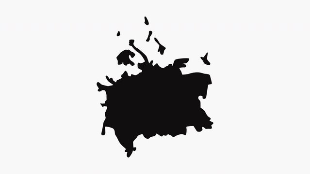 animation forming a map of Cluj-Napoca in romania