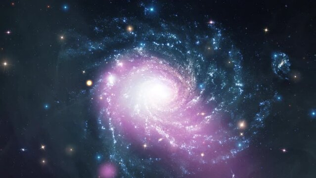 Space travel NGC1232  also known as the Eye of God Galaxy,Traveling through star fields in space,4K 3D for scientific films. Elements of this image furnished by NASA.