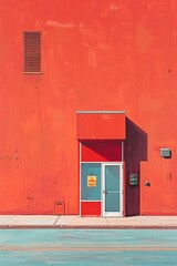 A minimalist painting portrays the stark contrast between fast food .