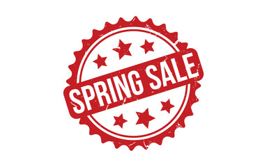 Spring Sale Stamp. Red Spring Sale Rubber grunge Stamp