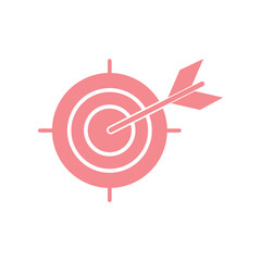 Flat Target Icon Symbol Vector Illustration