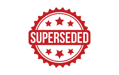 Superseded Stamp. Red Superseded Rubber grunge Stamp