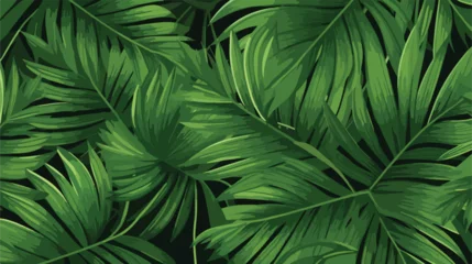Fotobehang Palm Seamless Pattern. Exotic Leaves. Tropic Summer © Hyper