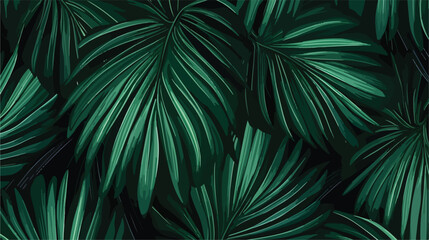 Palm Seamless Pattern. Exotic Leaves. Tropic Summer - obrazy, fototapety, plakaty