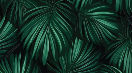 Fotobehang Palm Seamless Pattern. Exotic Leaves. Tropic Summer © Hyper