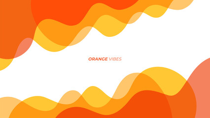 Orange Vibes. Abstract background with orange gradient flowing waves  for creative graphic design. Vector illustration.
