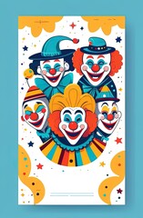 Border for Purim Carnival banner with illustration of variety purim symbols, decorative confetti and sweet haman ears for purim on white background. urim masquerade in israel background, postcard
