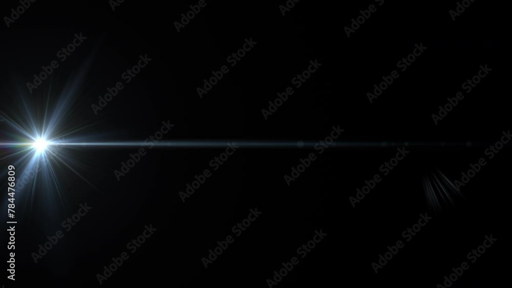 Poster abstract beautiful flickering golw white blue optical lens flares shine animation art moving from ce