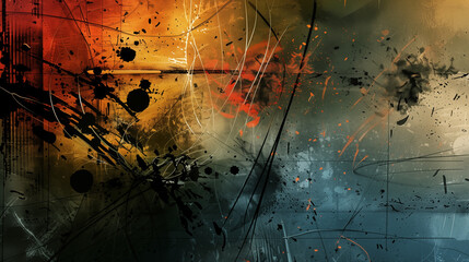 Abstract background blue and red shades.