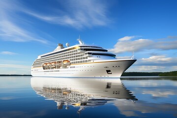 Cruise Ship in the Sea on a Sunny Day