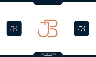 JB, BJ, J, B, Abstract Letters Logo Monogram